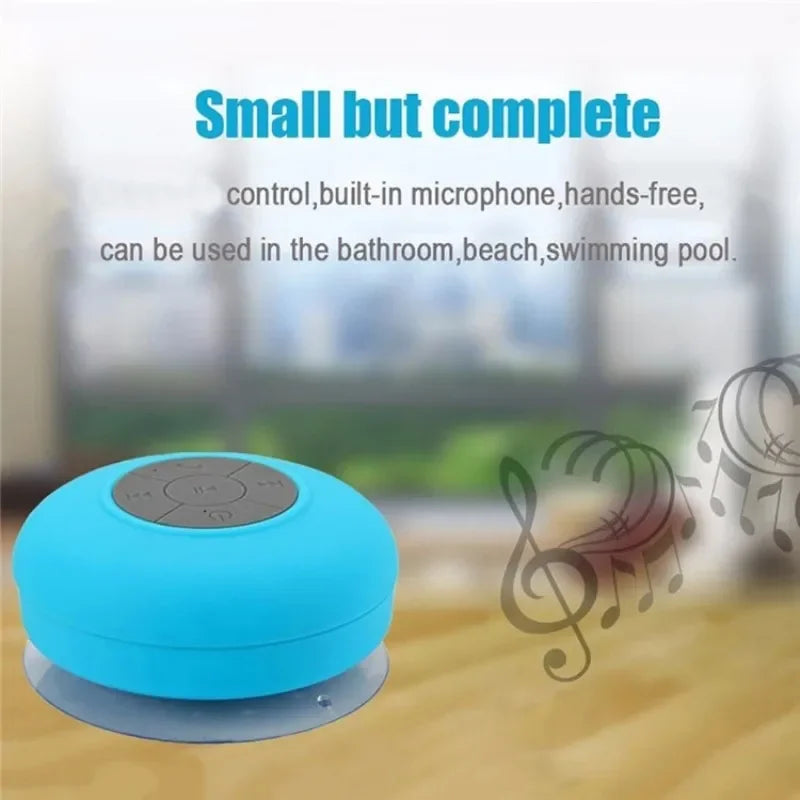 Wireless Bluetooth Waterproof Speaker With Suction Cup Sound For Car, Shower Sound