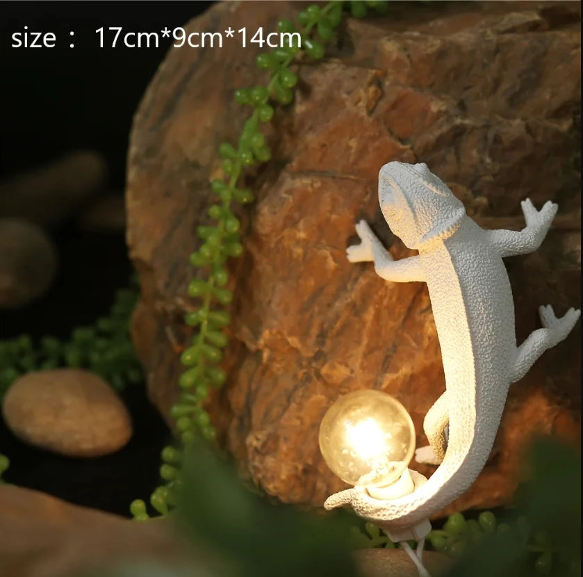 Resin Lizard Night Light Living Room Bedroom Modern Animal Chameleon Wall Lamps Led Table Lamps Home Decor Luminarie - Premium lizard light from Lizard Vigilante - Just $36.99! Shop now at Lizard Vigilante