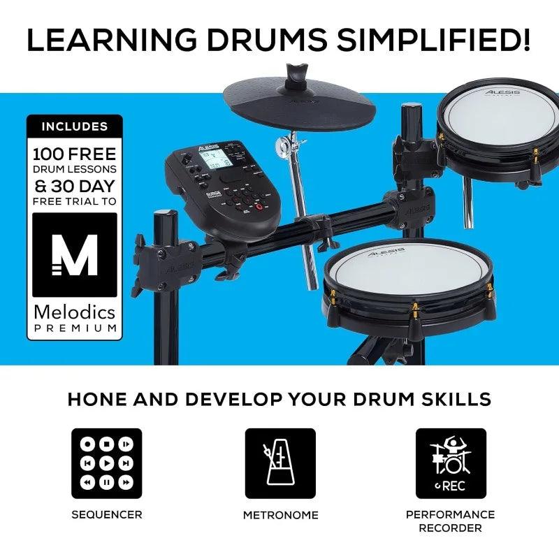 Alesis Drums Surge Mesh SE Kit - Electric drum kit with USB MIDI connection, silent mesh heads, 40 kits and 385 sounds - Lizard Vigilante