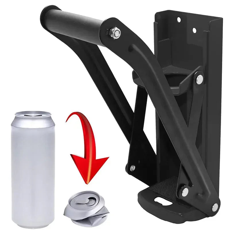16 Oz Heavy Duty Metal Can Crusher Wall-Mounted Manual Cans Crushing Tool for Flattening and Opening Recycling Tool
