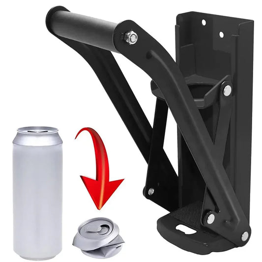 16 Oz Heavy Duty Metal Can Crusher Wall-Mounted Manual Cans Crushing Tool for Flattening and Opening Recycling Tool