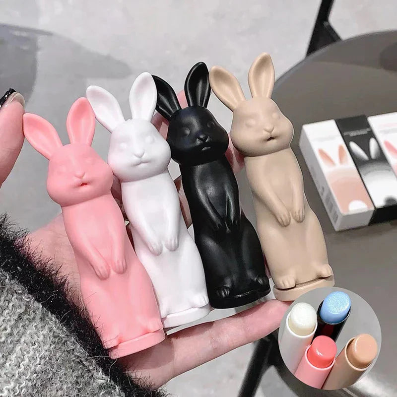 Lip Balm Cute Rabbit Moisturizing Lipstick  Color Changing Moisturizing and Anti Cracking Lipstick Four-Color Rabbit Cosmetics