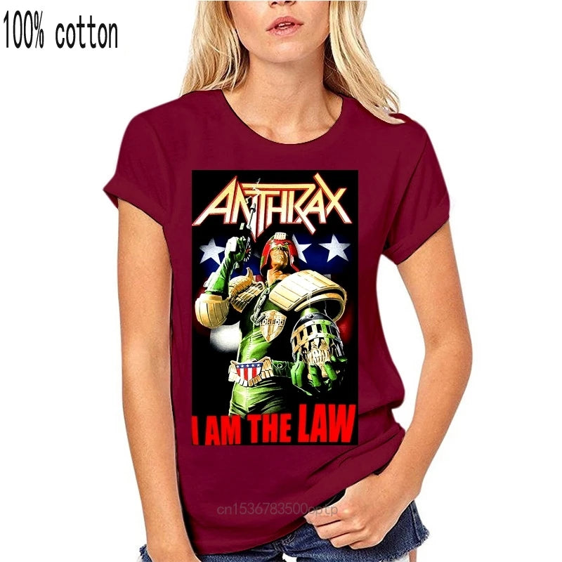 Anthrax JUDGE DREDD I AM THE LAW T-Shirt 2024 Thrash Metal Band - Lizard Vigilante