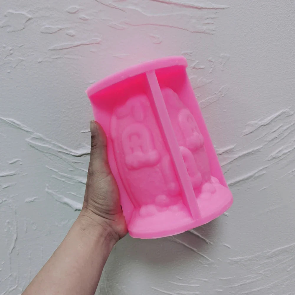 Easter Egg House Candle Silicone Mold Spring Bunny Home Plaster Gypsum Mould Gingerbread House Icing Mansion Silicone Mould