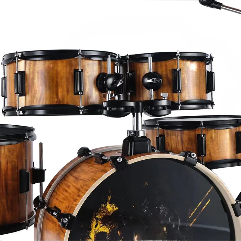 Elite KNIGHT 5-Piece Jazz Drum Set – Professional Grade with Transparent & Mesh Drum Heads, 3 Cymbals, High-Quality Poplar Shells for Beginners & Enthusiasts - Premium drum set from Lizard Vigilante - Just $774.99! Shop now at Lizard Vigilante