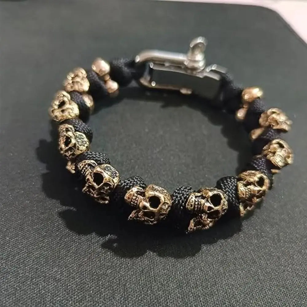 Skull Premium Paracord Bracelet Stylish Skull Premium Paracord Bracelet Men's Handmade Punk Hiphop Woven Bracelet Creative - Premium bracelet from Lizard Vigilante - Just $17.99! Shop now at Lizard Vigilante