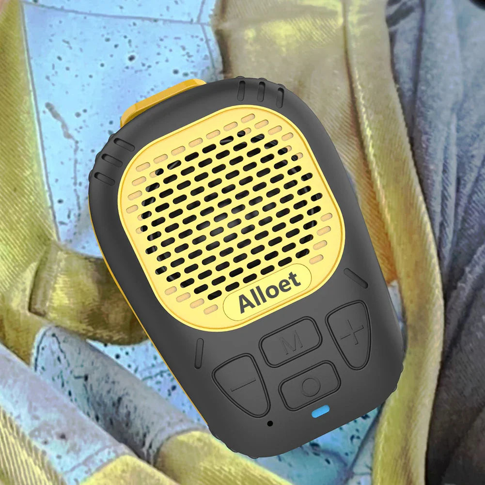 Wearable Bluetooth-Compatible5.3 Speaker with Strap Magnetic Clip-On Wireless Portable Speakers Small Speaker for Cycling/Hiking