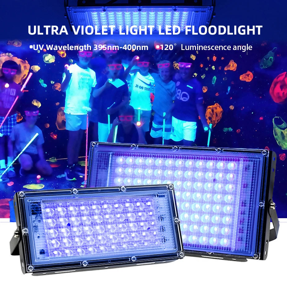 ALIEN 50W 100W LED UV Black Lights Stage Blacklight Ultraviolet Flood Effect Light for Halloween Xmas Dance DJ Disco Party Bar - Premium  from Lizard Vigilante - Just $17.99! Shop now at Lizard Vigilante