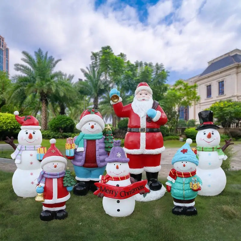 Outdoor Christmas Tree Decoration Life Size Christmas Statue For Sale