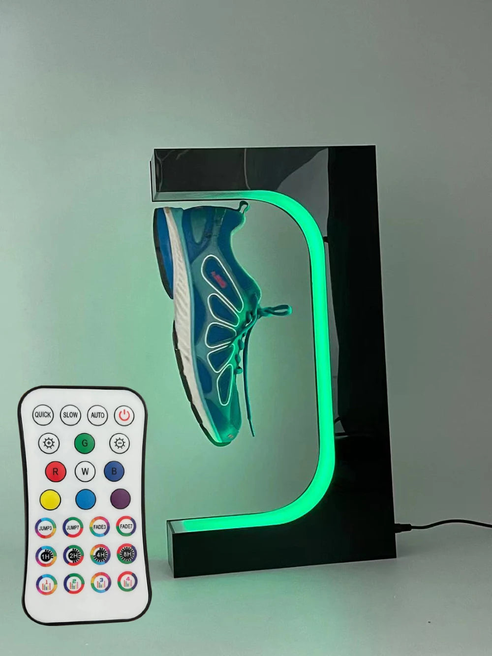 RGB Magnetic Levitation Floating Shoe Rack Lighting Display Platform Levitating Maglev Wall Shelf for Sneakers Fashion Shoes - Premium  from Lizard Vigilante - Just $289.99! Shop now at Lizard Vigilante