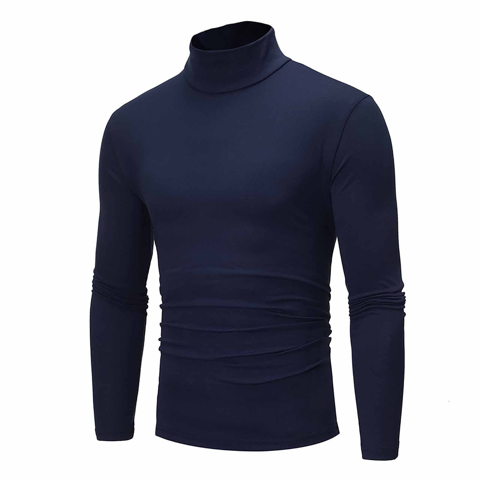 Men's Thermal Long Sleeve Turtleneck T-Shirt – Casual Slim Fit Pullover Top for Autumn and Winter - Premium turtleneck from Lizard Vigilante - Just $32.88! Shop now at Lizard Vigilante