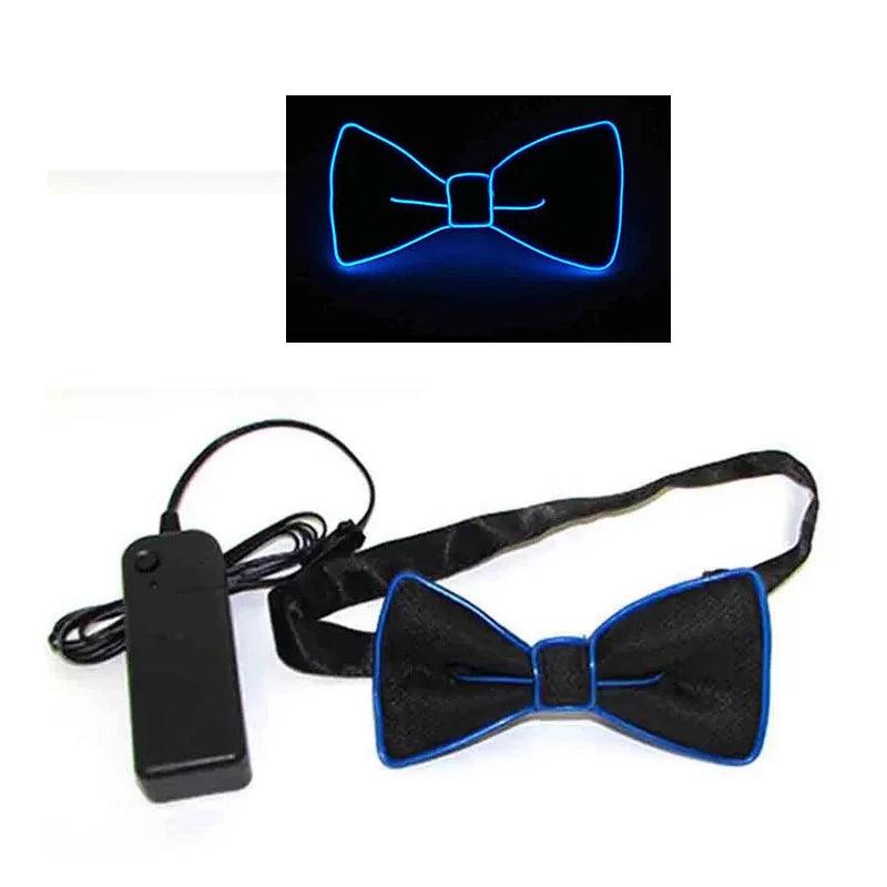 Light Up Men's Led Suspenders Bow Tie Music Concert Lit Up Festival Suspenders Illuminated LED Costume Party - Lizard Vigilante