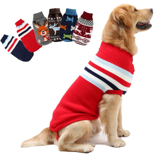 Dog Clothes Winter Warm Puppy Cats Sweater For Small Medeium Dogs Knit Sweater Pug Chihuahua Coat Bulldog Pullover Pet Clothing - Premium  from Lizard Vigilante - Just $4.99! Shop now at Lizard Vigilante