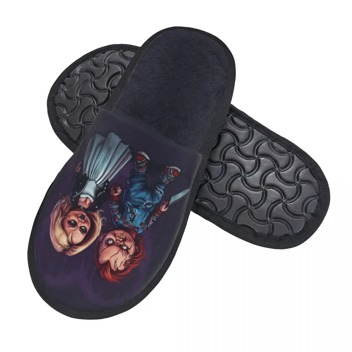 Custom Bride of Chucky Comfort Scuff Memory Foam Slippers – Women Horror Movie Child's Play Hotel House Shoes - Premium slippers from Lizard Vigilante - Just $26.66! Shop now at Lizard Vigilante