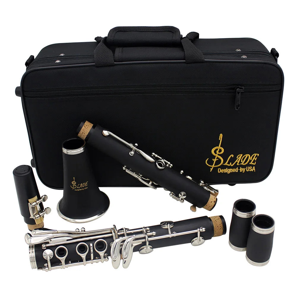 SLADE Bb Clarinet – 17 Keys Professional Bakelite Tenor Clarinet, Nickel Silver Keys, with Carrying Case, Reed, and Accessories - Premium clarinet from Lizard Vigilante - Just $201.08! Shop now at Lizard Vigilante