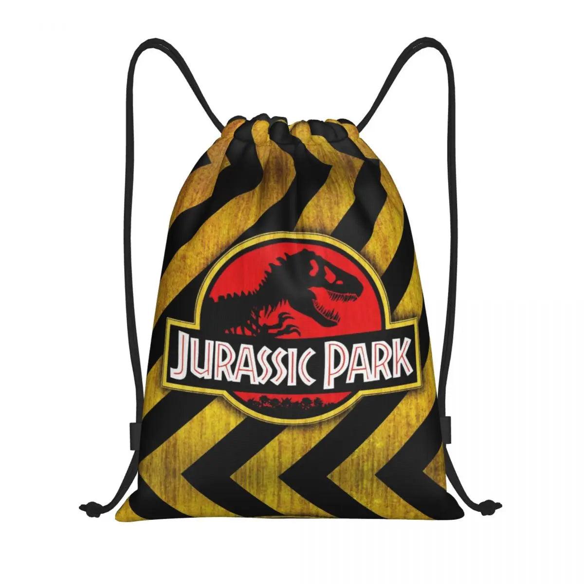 Dinosaur World Jurassics Parks Drawstring Backpack Sports Gym Bag for Men Women Shopping Sackpack - Lizard Vigilante