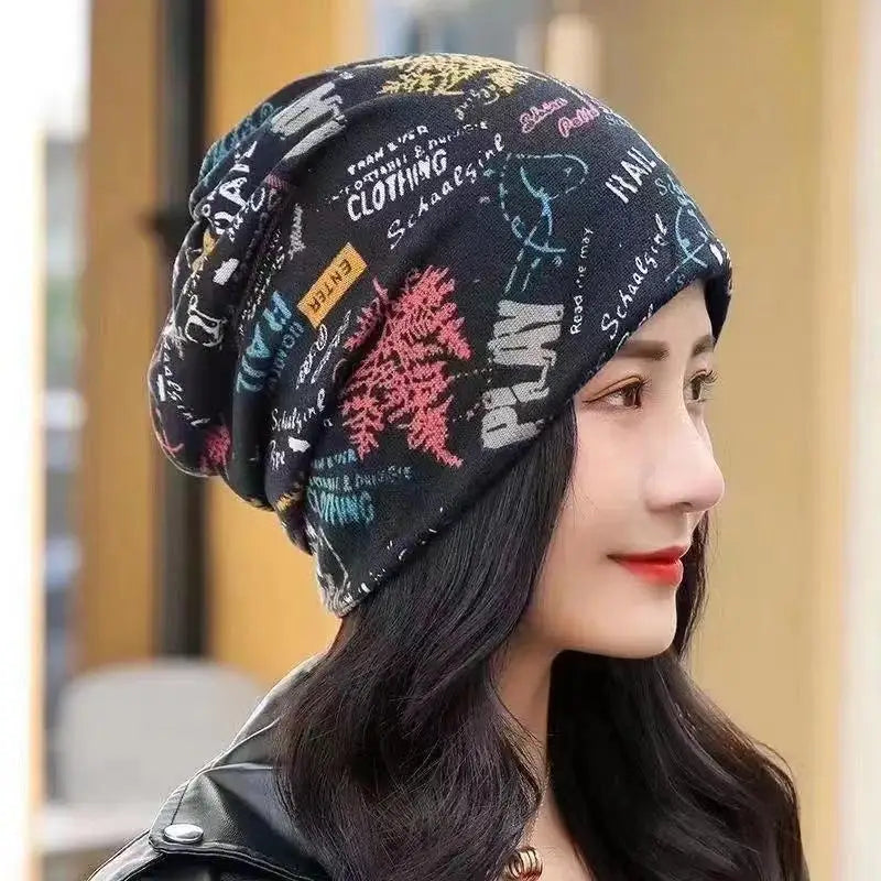Fashion Double Head Cap Bib Twist Cap Multi-Functional Printed Scarf Cover Cap Neck Cap Face Mask Headscarf Cap C081 - Premium  from Lizard Vigilante - Just $7.99! Shop now at Lizard Vigilante