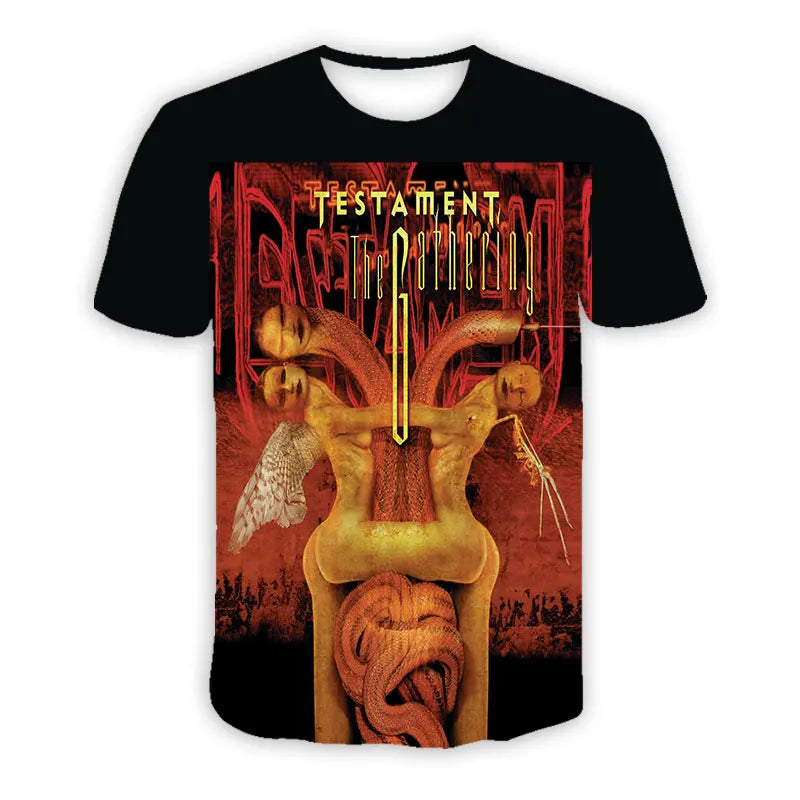 Thrash Metal 3D Printed Testament ROCK Casual T-shirts  Hip Hop T Shirts Harajuku Styles Tops Clothing for Men/Women - Premium T-Shirt from Lizard Vigilante - Just $28.99! Shop now at Lizard Vigilante