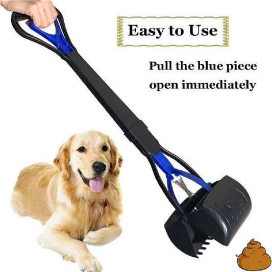 Dog Pooper Scooper Long Handle Jaw Clamp Heavy Duty Puppy Cat Waste Picker Pet Cleaning Shovel Tools - Premium dog supplies from Lizard Vigilante - Just $18.99! Shop now at Lizard Vigilante