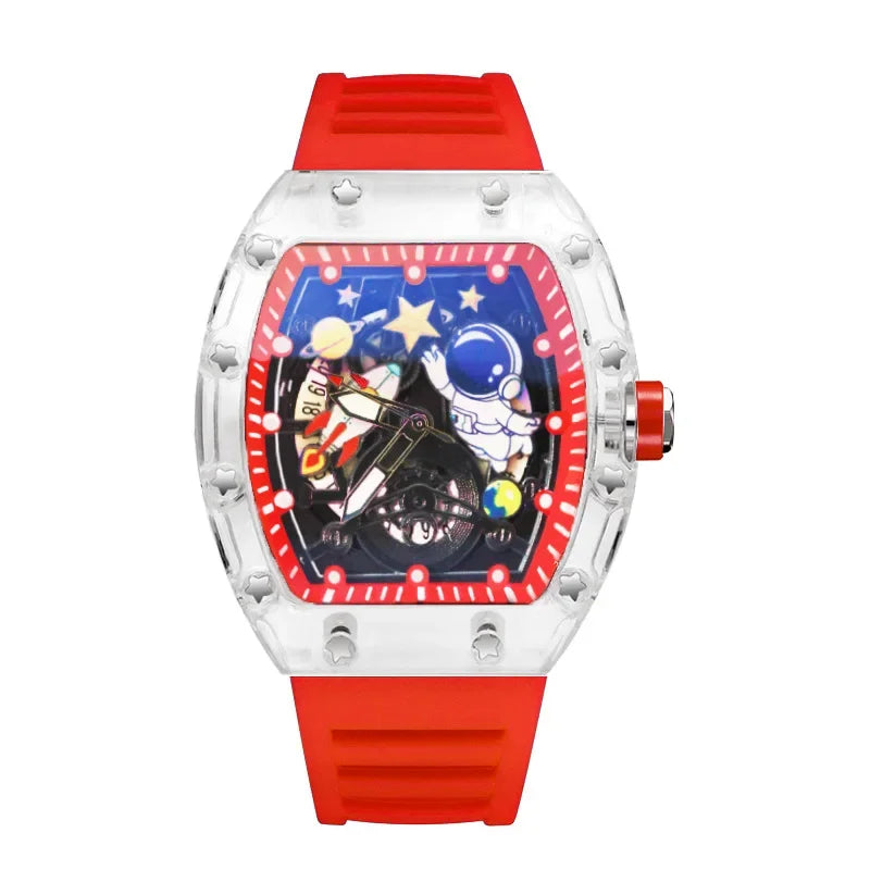 YIKAZE VoidCore Phantom Quartz – Hollow Tonneau Men’s Watch with Luminous Space-Tech Swagger & 3ATM Rebel Resistance - Premium watch from dsers - Just $23.99! Shop now at Lizard Vigilante