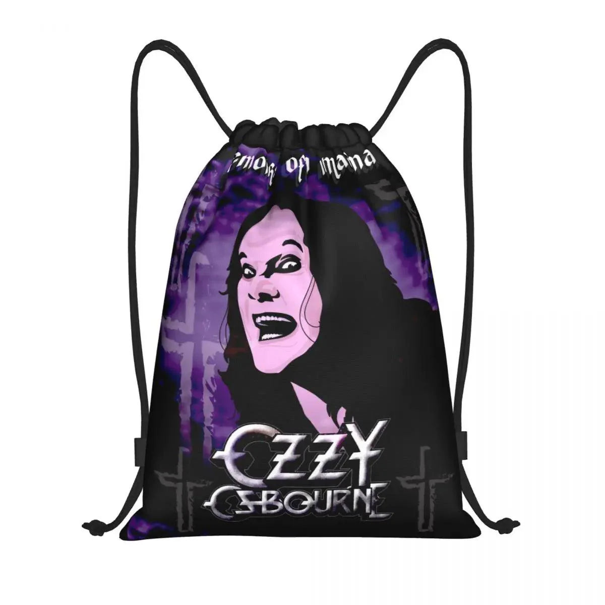 Ozzy Osbourne Drawstring Backpack | Heavy Metal Rock Bag - Premium backpack from Lizard Vigilante - Just $19.89! Shop now at Lizard Vigilante