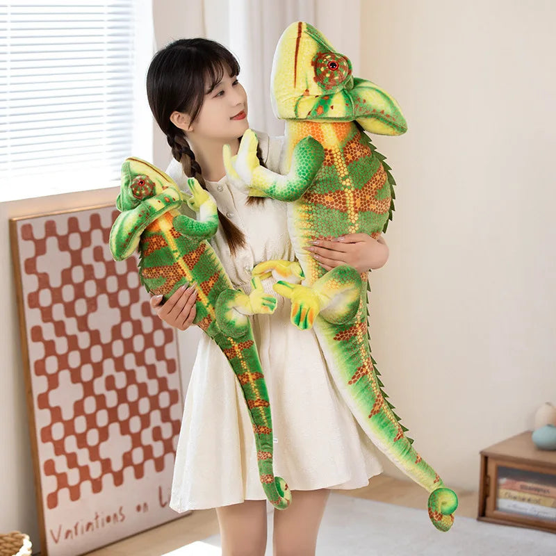 80/110cm Lifelike Giant Reptile Lizard Chameleon Plush Doll Pillow Green Pattern Insect Plush Toy Home Decor Gift For Boys - Premium stuffed animal from Lizard Vigilante - Just $35.99! Shop now at Lizard Vigilante