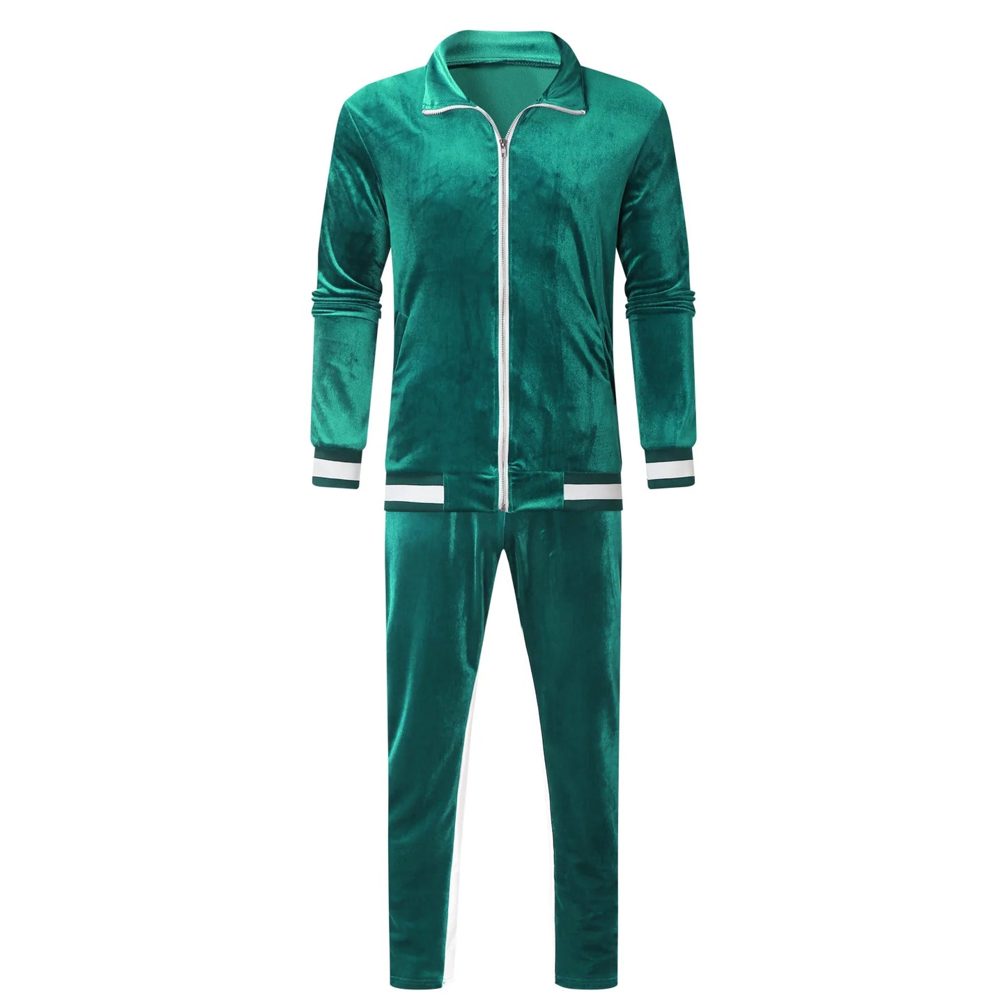 New 2025 Spring Autumn Men's Velvet Set Sport Suit Male Velour Thick Hoodies+ Pants Warm Sweatshirt Sportswear Tracksuit For Men - Premium  from Lizard Vigilante - Just $63.99! Shop now at Lizard Vigilante