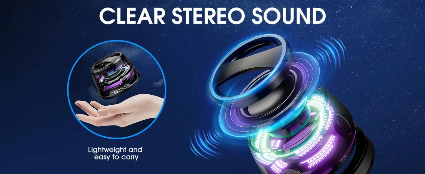 Portable Bluetooth Speaker Easy to carry G200 RGB Lighting Magnetic Speaker BT5.3 Mini Sound Box 7 Hours Playback Phone Holder