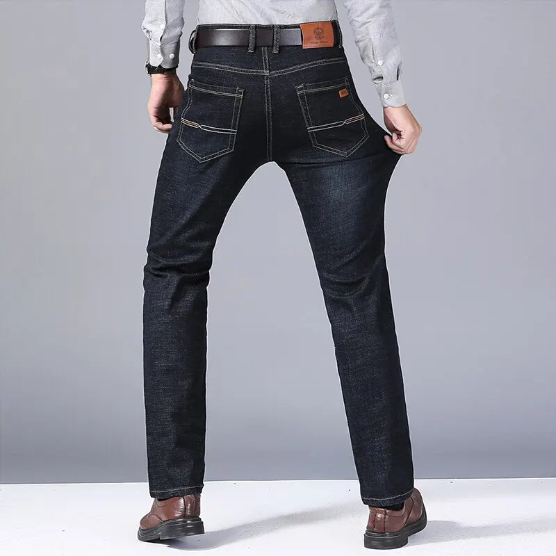 New Men Classic Jeans Jean Homme Pantalones Hombre Men Mannen Soft Black Biker Masculino Denim Overalls Mens Pants Size 32-38 - Premium jeans from Lizard Vigilante - Just $42.88! Shop now at Lizard Vigilante