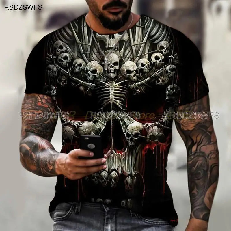 Crimson Reverie - Skull Rose 3D Print Tee – Wear the Dark Romance - Premium tee from Lizard Vigilante - Just $46.99! Shop now at Lizard Vigilante