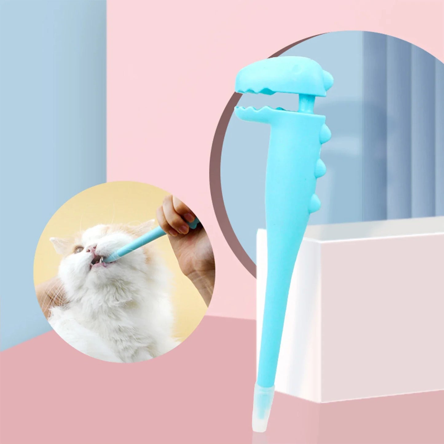 Pet Medication Feeder Cats and Dogs Pet Pill Dispenser Silicone Syringe with Soft Tip Medicinal Pusher for Small Animals