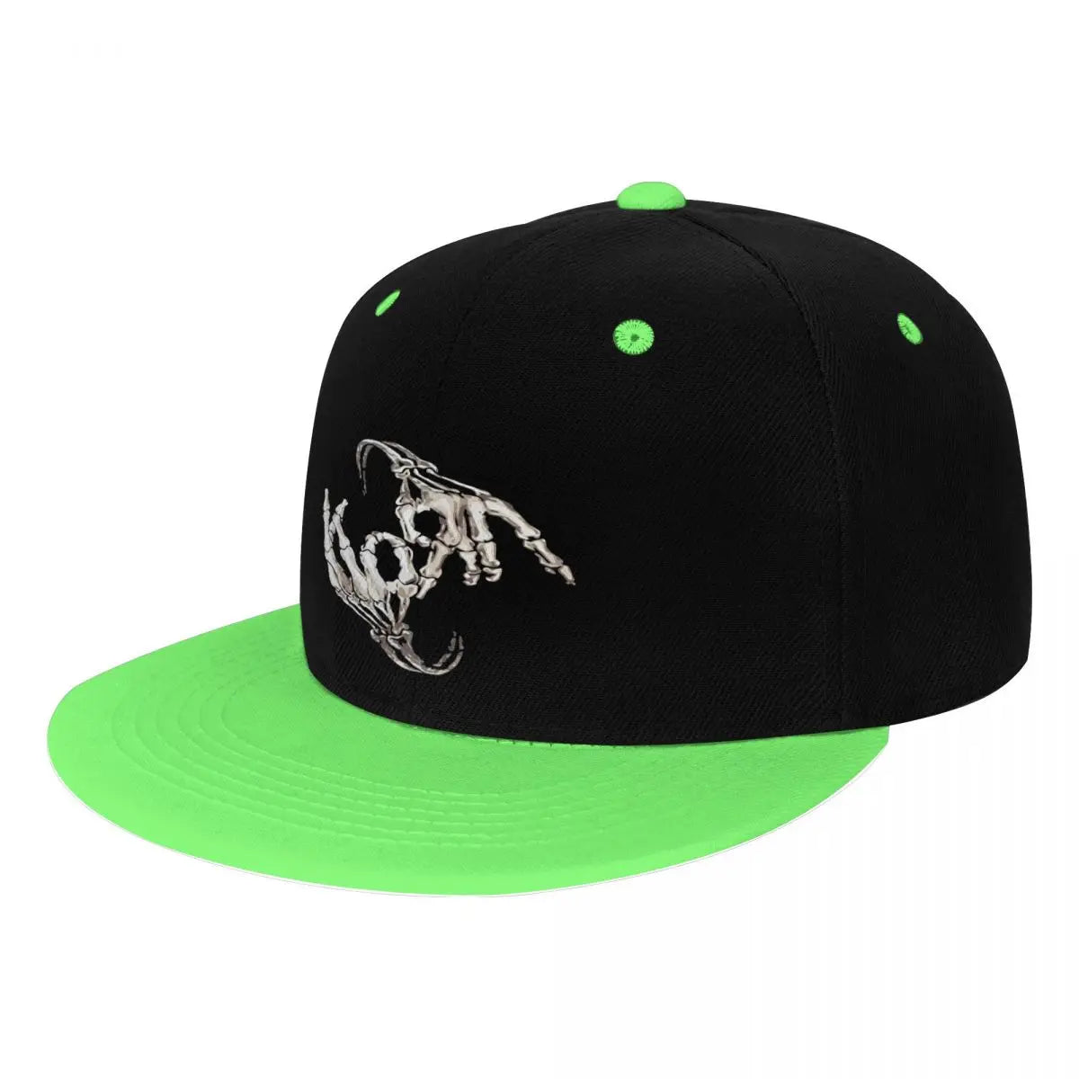 Korn Skeleton Fingers Baseball Cap – Adjustable Unisex Rock Band Hat - Premium cap from Add ds - Just $23.88! Shop now at Lizard Vigilante