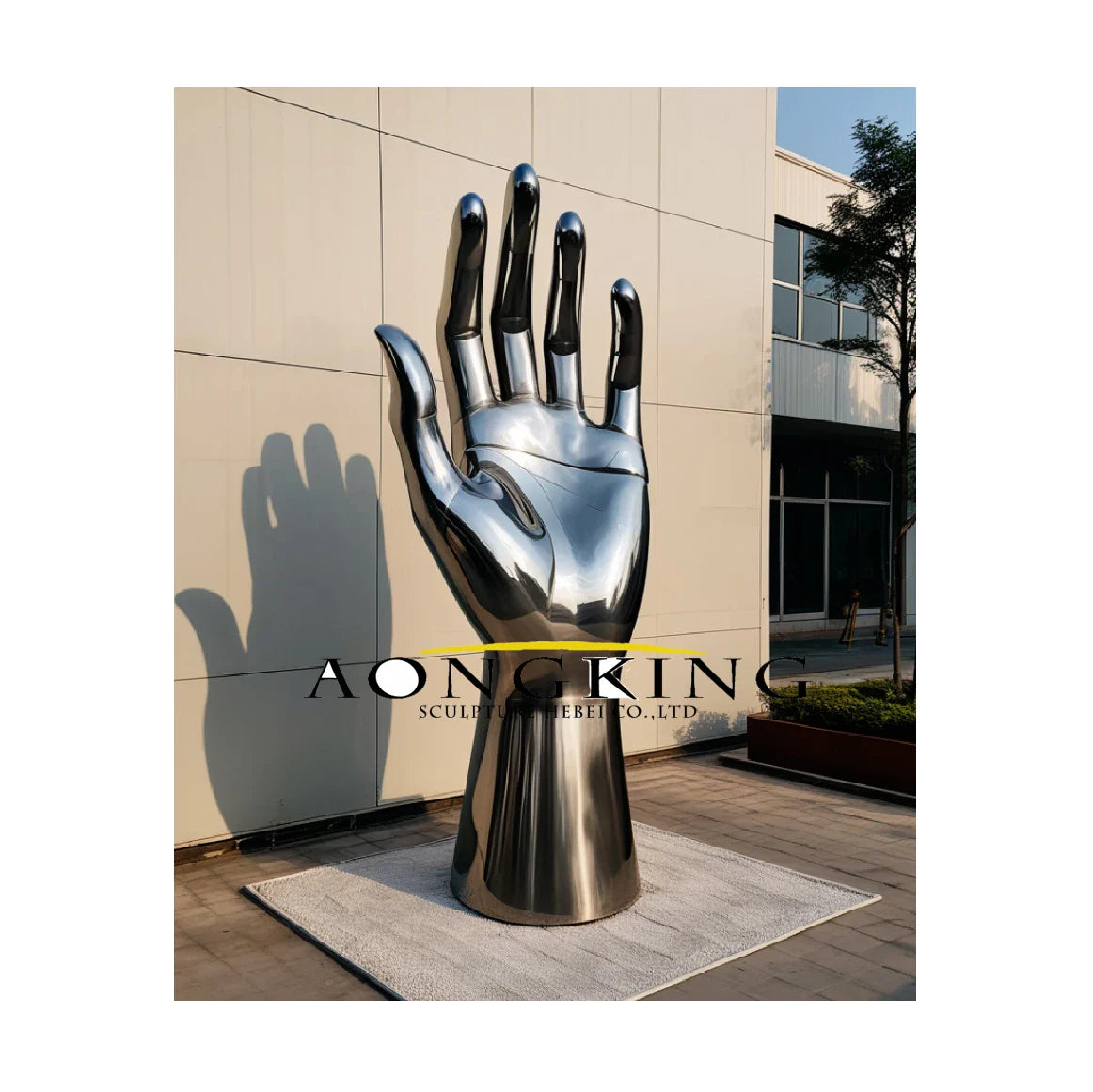 Garden Art Design large sculpture stainless steel statue hand-shaped statue