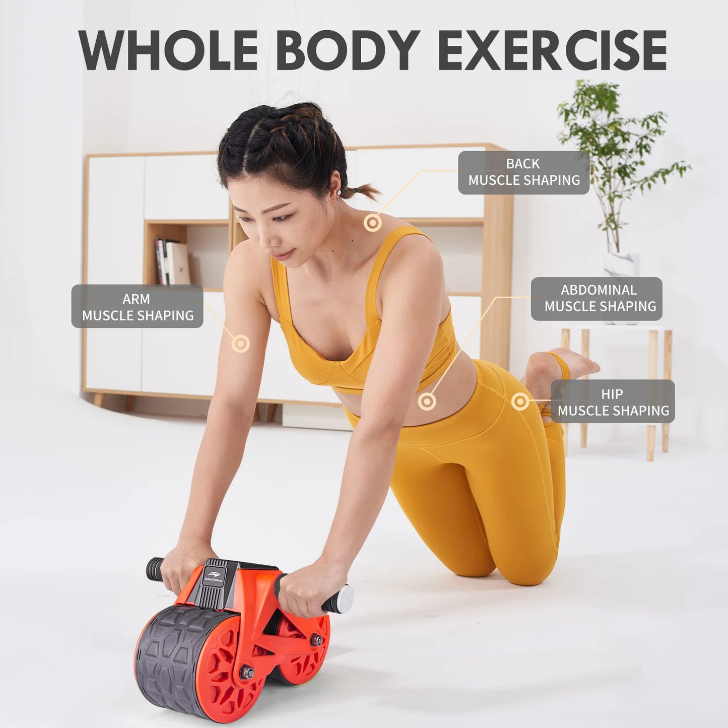 Automatic Rebound Ab Wheel Roller with Intelligent Display & Knee Pad – Ultimate Core Trainer for Effective Ab Workouts - Premium ab trainer from Lizard Vigilante - Just $38.88! Shop now at Lizard Vigilante