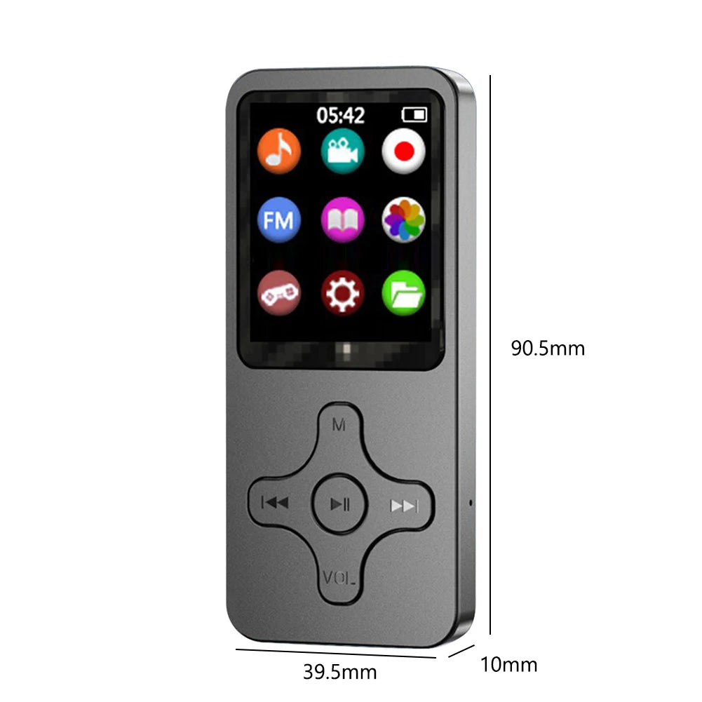 Bluetooth 5.0 MP3 Music Player with FM Radio, E-Book Reader, Voice Recorder – Compact 1.8" Screen MP4 Player - Premium mp3 player from Lizard Vigilante - Just $23.99! Shop now at Lizard Vigilante