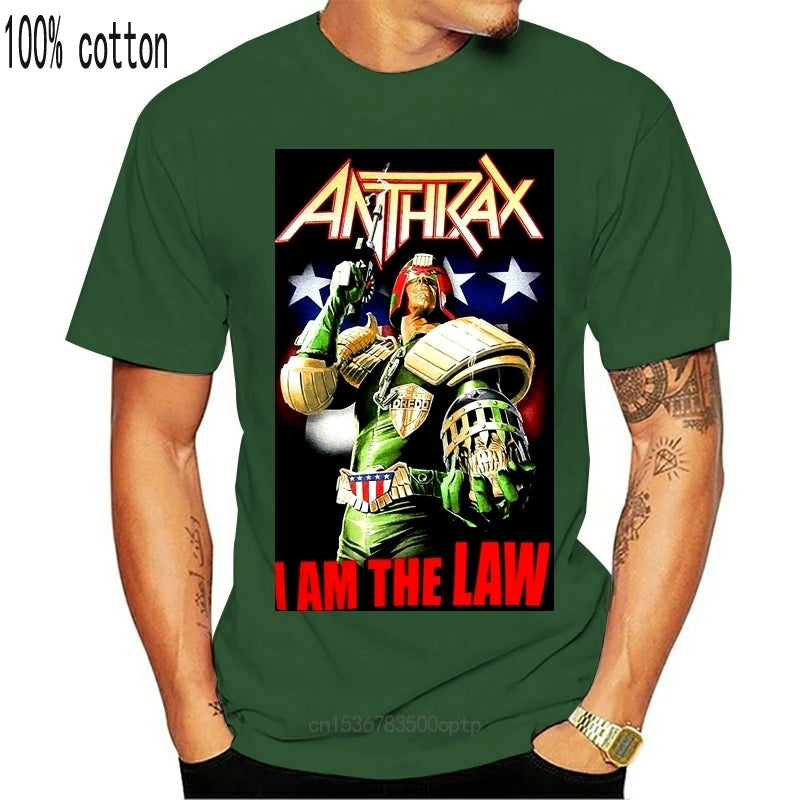 Anthrax JUDGE DREDD I AM THE LAW T-Shirt 2024 Thrash Metal Band - Lizard Vigilante