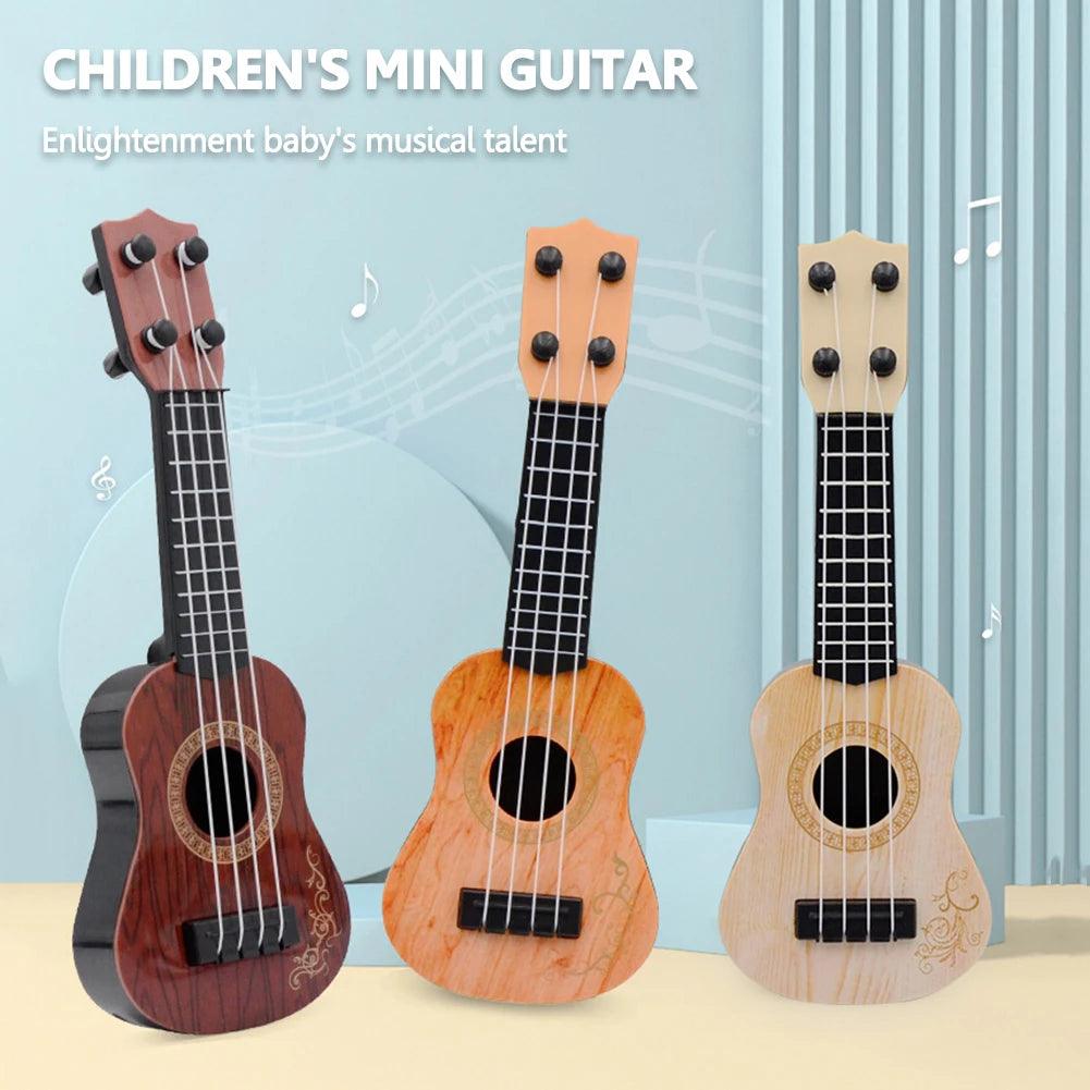 Soprano Ukulele 4 Strings Beginners Children Learning Guitar Musical Instruments Kids Classical String Instrument Party Supplies - Lizard Vigilante