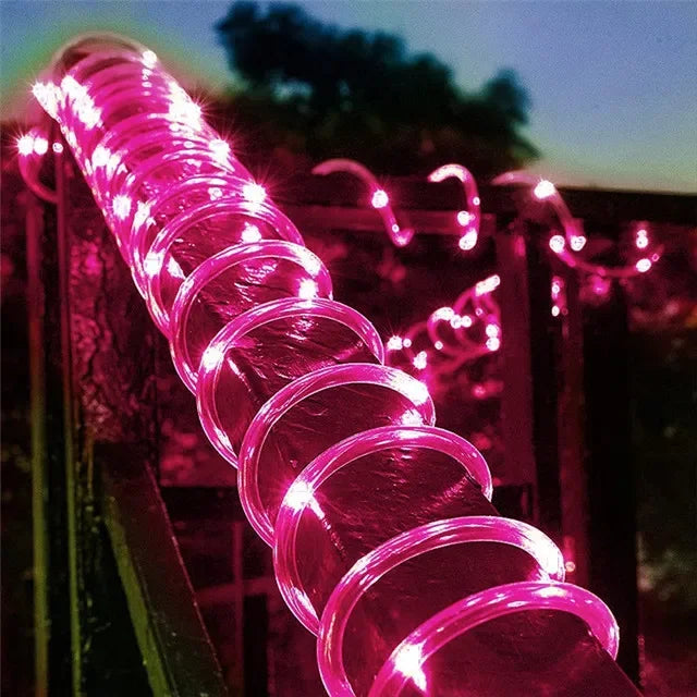 Solar Tube Rope LED Light – Outdoor Garden Christmas Decoration Garland - Premium lighting from Lizard Vigilante - Just $18.99! Shop now at Lizard Vigilante