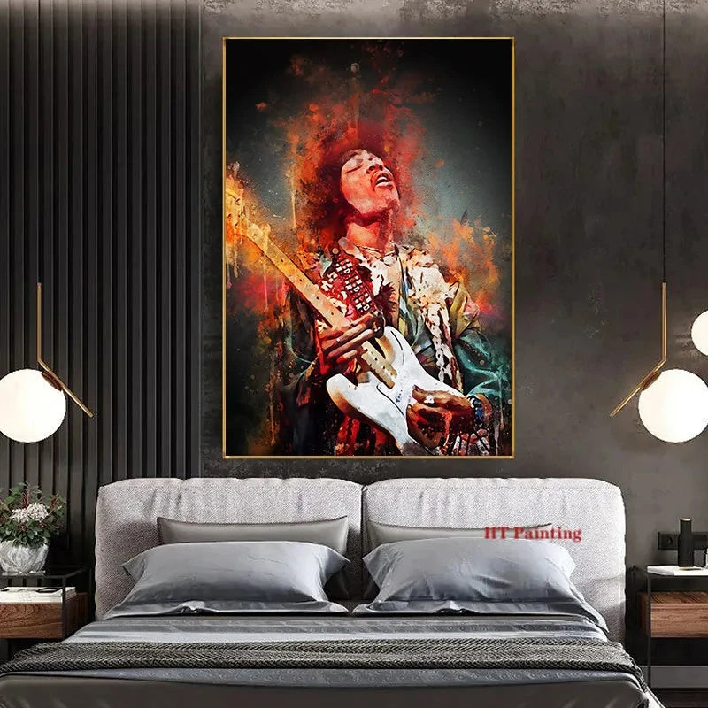 Famous Guitar Musicians Canvas Poster - Frank Zappa, Ace Frehley, Van Halen Wall Art - Premium Poster from Lizard Vigilante - Just $9.99! Shop now at Lizard Vigilante