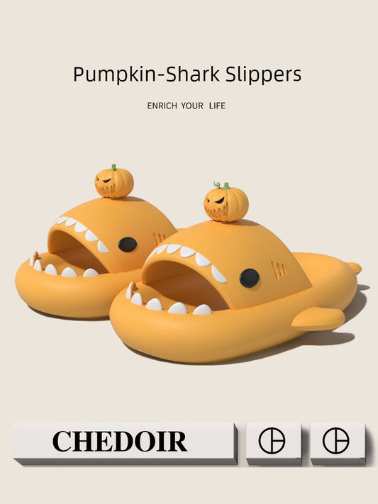 Chedoir Funny Lovers Non Slip Shark Slippers