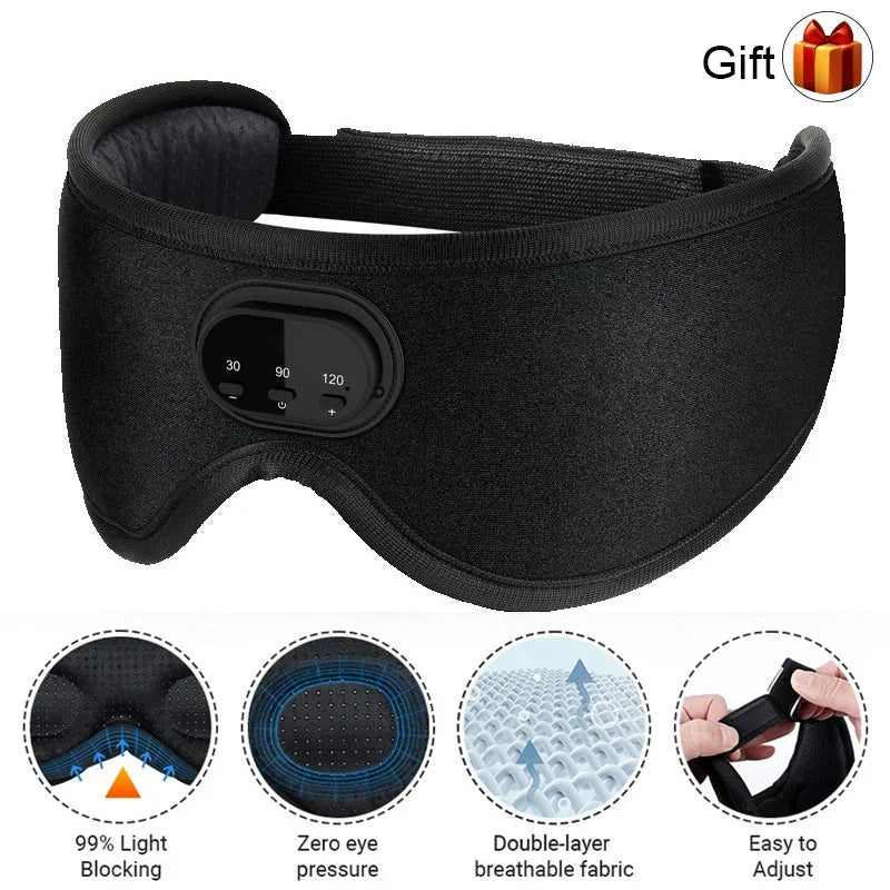 White noise version 3D wireless music sleep headset bluetooth eye mask microphone call manufacturers Dropshipping Christmas Gift - Premium  from Lizard Vigilante - Just $37.99! Shop now at Lizard Vigilante