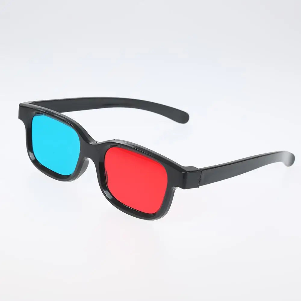 Black Frame Red Blue 3D Glasses Home Theater Immersive Experience For Dimensional Anaglyph Movie Game DVD Video Gift Glasses Rub - Premium  from Lizard Vigilante - Just $0.99! Shop now at Lizard Vigilante