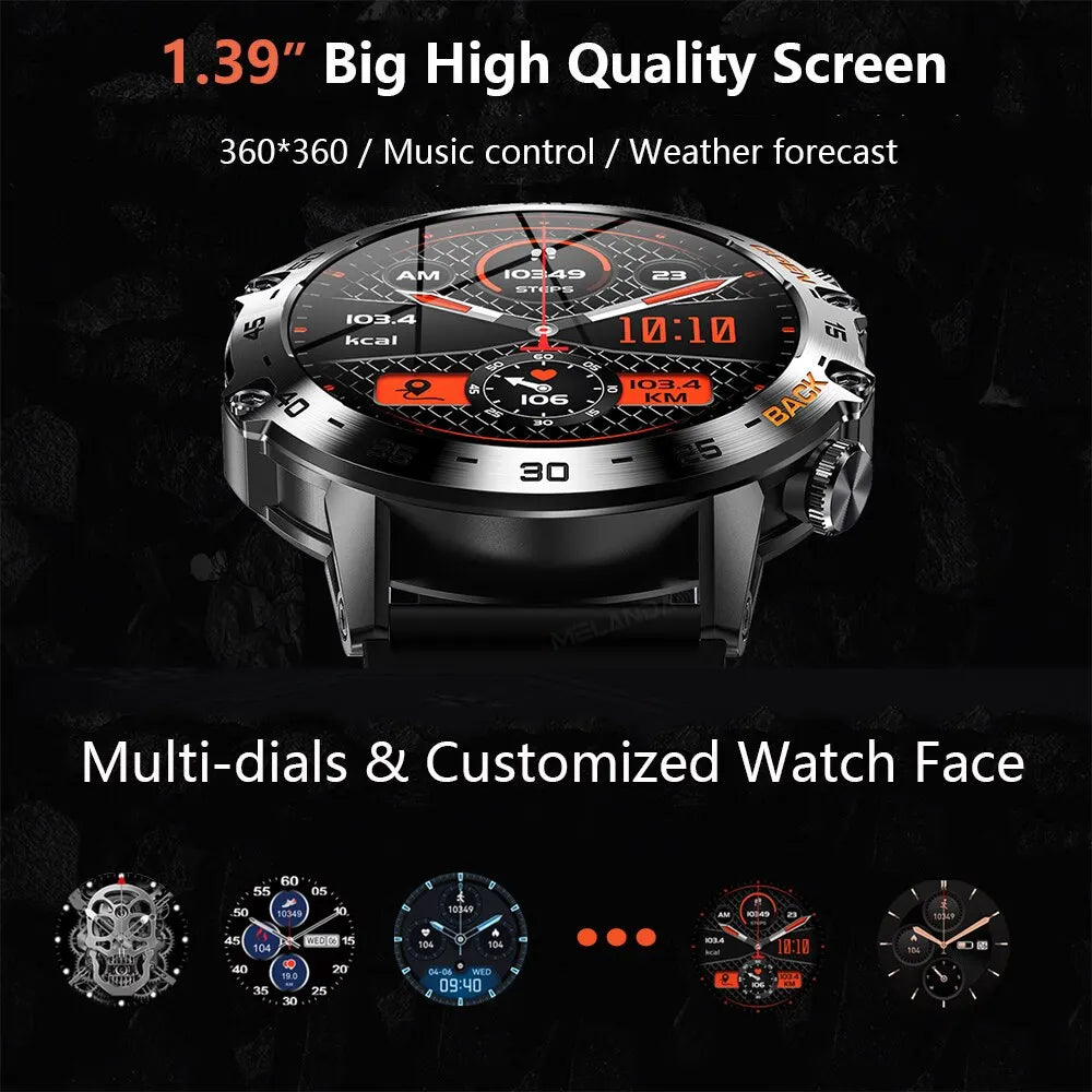 MEVADEN Steel 1.39 Bluetooth Call Smart Watch Men Sports Fitness Tracker Watches IP67 Waterproof Smartwatch for Android IOS MD52 - Premium smartwatch from Lizard Vigilante - Just $53.77! Shop now at Lizard Vigilante