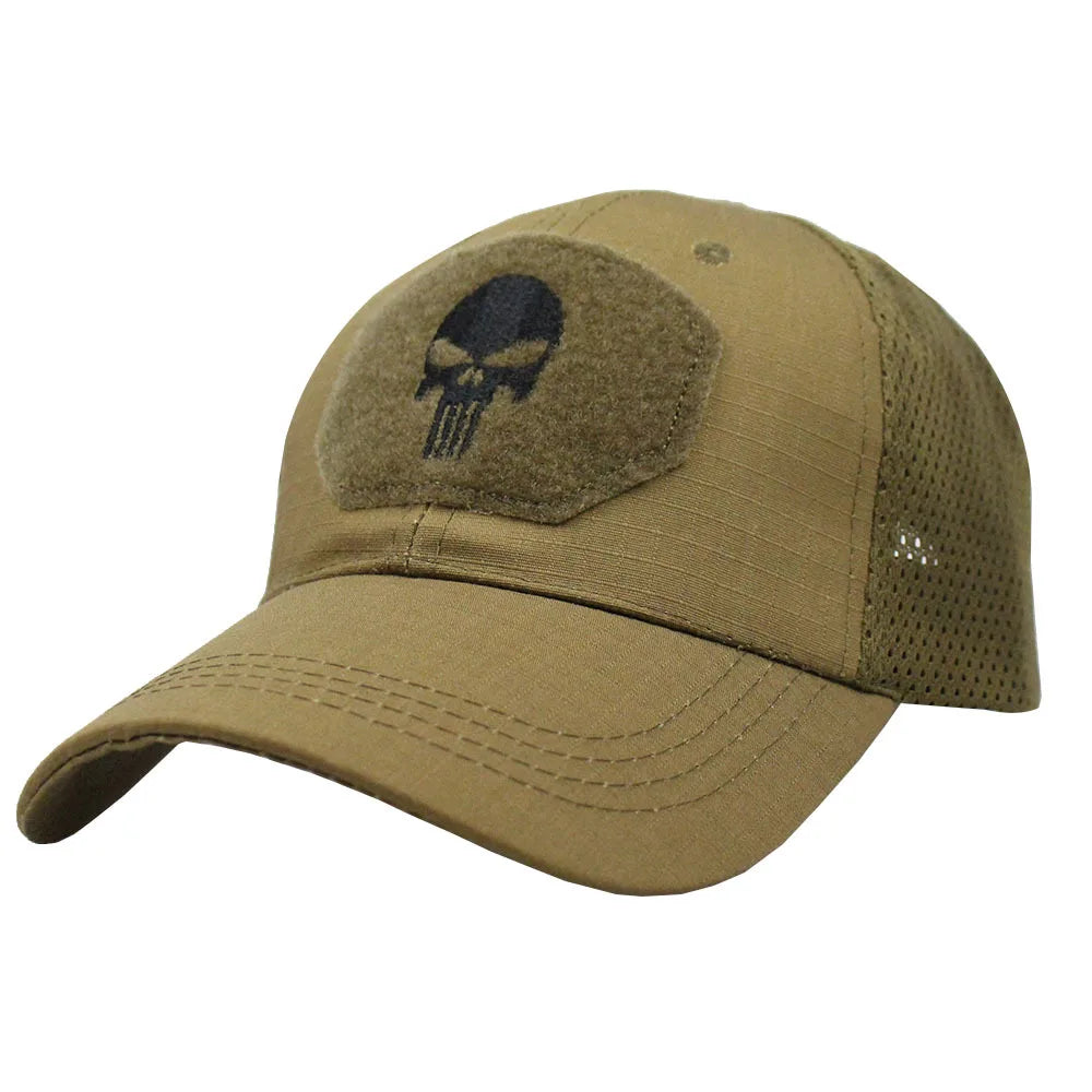 Tactical Camouflage Baseball Cap Mesh Breathable Special Forces Tactical Camo Hat Skull Duck Visor Hat - Premium  from Lizard Vigilante - Just $8.99! Shop now at Lizard Vigilante