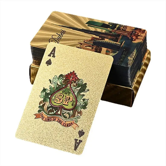 Gold Foil Poker Cards Deck – Professional Luxury Playing Cards for Dynamic Poker Games - Premium poker cards from Lizard Vigilante - Just $23.88! Shop now at Lizard Vigilante