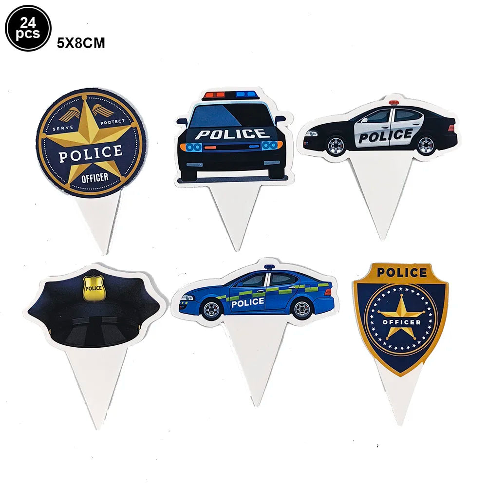 Police Theme Party Decor Police Party Latex Balloons Happy Birthday Banner Police Party Hanging Swirls Police Birthday Supplies - Premium party favors from Lizard Vigilante - Just $3.99! Shop now at Lizard Vigilante