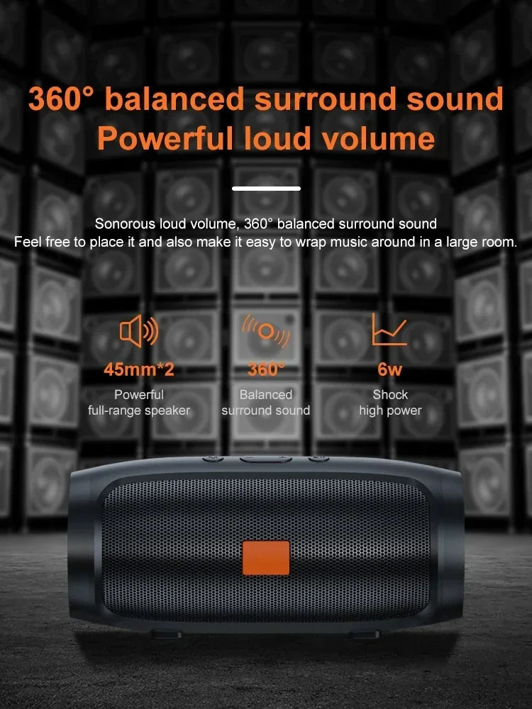Bluetooth Speaker Dual Speaker Stereo Outdoor Tfusb Playback Fm Voice Broadcasting Portable Subwoofer 5.0 Wireless Speaker