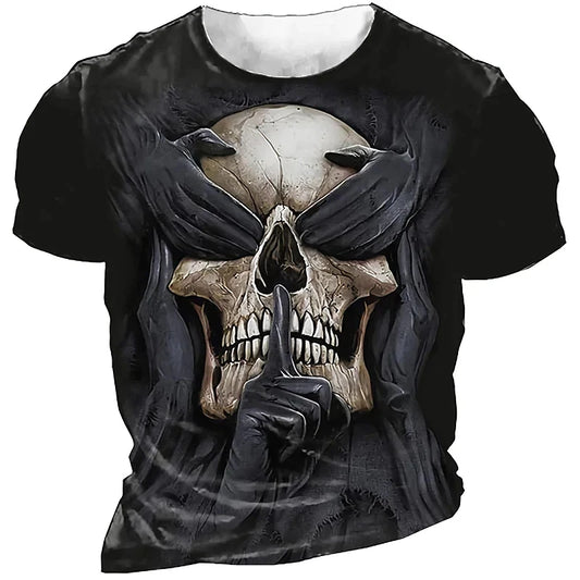Men's Horror Skull T Shirt 3d Print Skull T Shirts For Men Death Short Sleeve Oversized Tops Tee Shirt Men Clothing 6xl Camiseta - Premium T-shirt from Lizard Vigilante - Just $23.99! Shop now at Lizard Vigilante