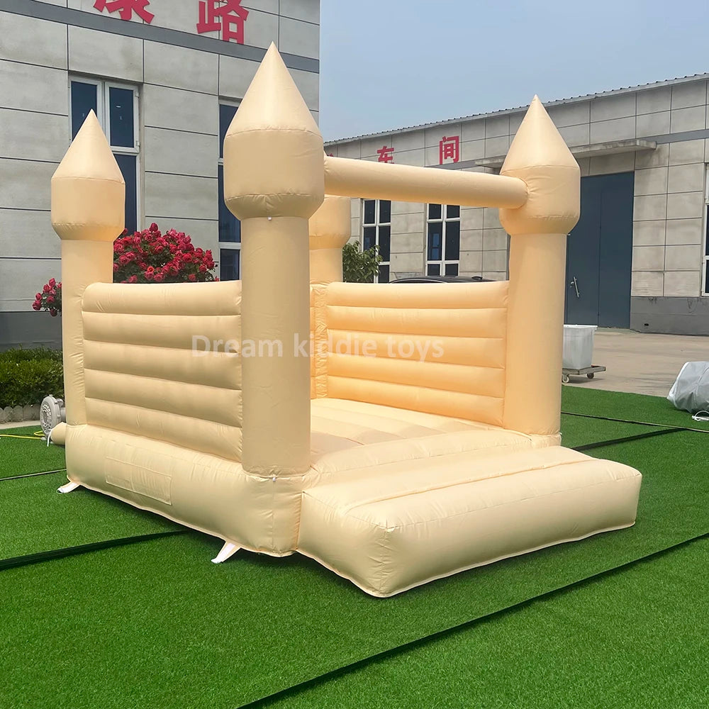 Inflatable Beige Bounce House – Commercial PVC Bouncy Castle for Kids and Adults - Premium bounce house from Lizard Vigilante - Just $739.99! Shop now at Lizard Vigilante