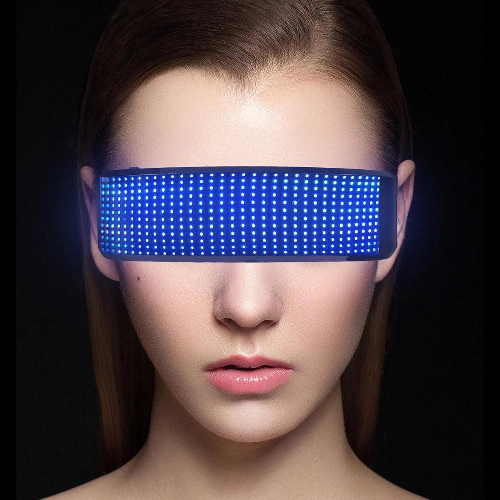 Bluetooth LED Luminous Glasses Prop For Party Bar Festival Performance DIY Shining Electronic Futuristic Eyewear - Lizard Vigilante